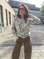 Pull à motifs et col rond – taille unique