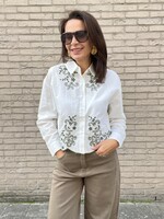 Blouse napa met borduurwerk