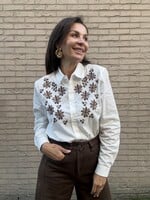 Blouse marie met borduurwerk