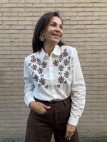 Chemise marie à broderies