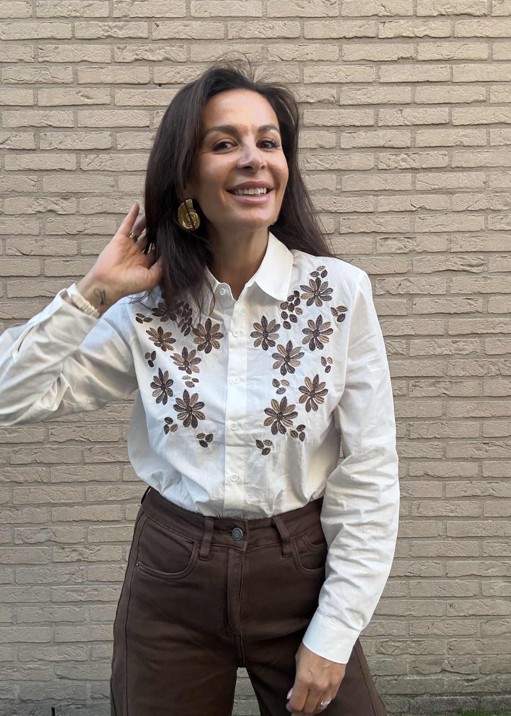 Chemise marie à broderies