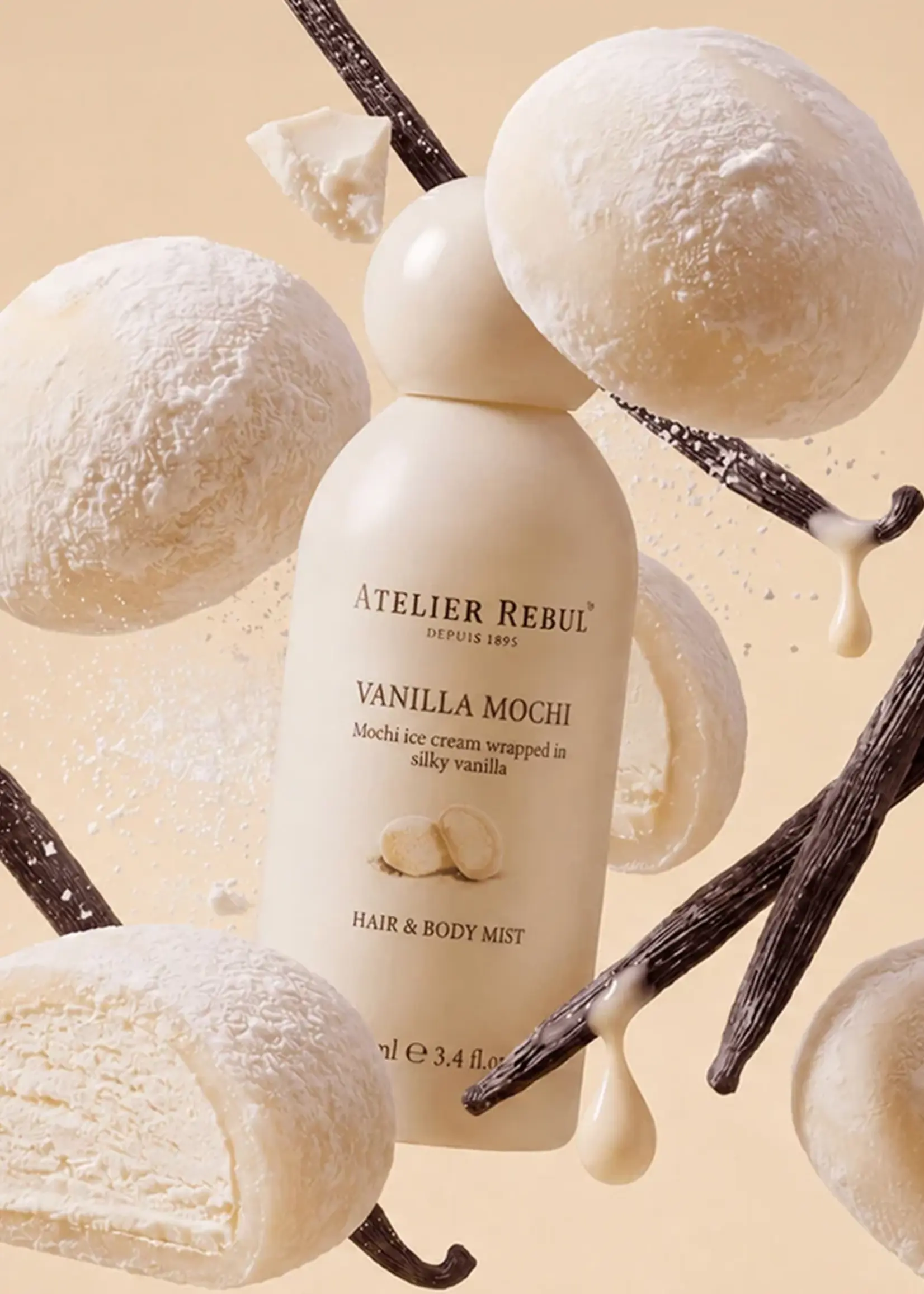 ATELIER REBUL Haar- en lichaamsspray vanilla mochi 100 ml Atelier Rebul