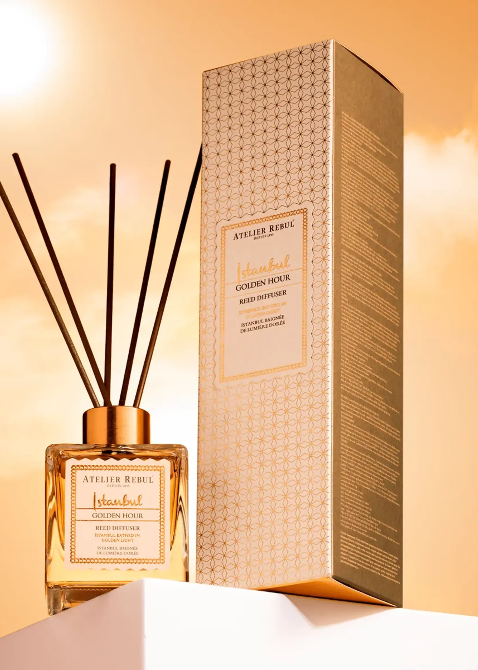 ATELIER REBUL Diffuseur à bâtonnets Atelier Rebul golden hour 120 ml