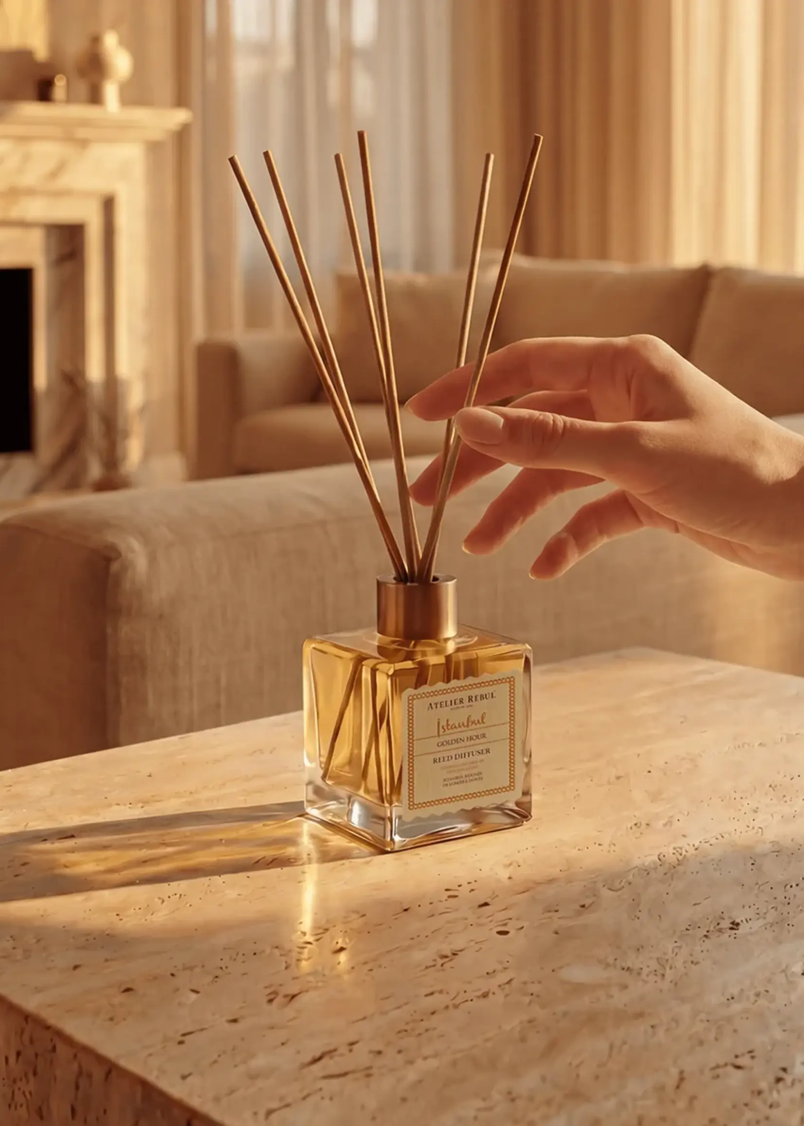 ATELIER REBUL Diffuseur à bâtonnets Atelier Rebul golden hour 120 ml