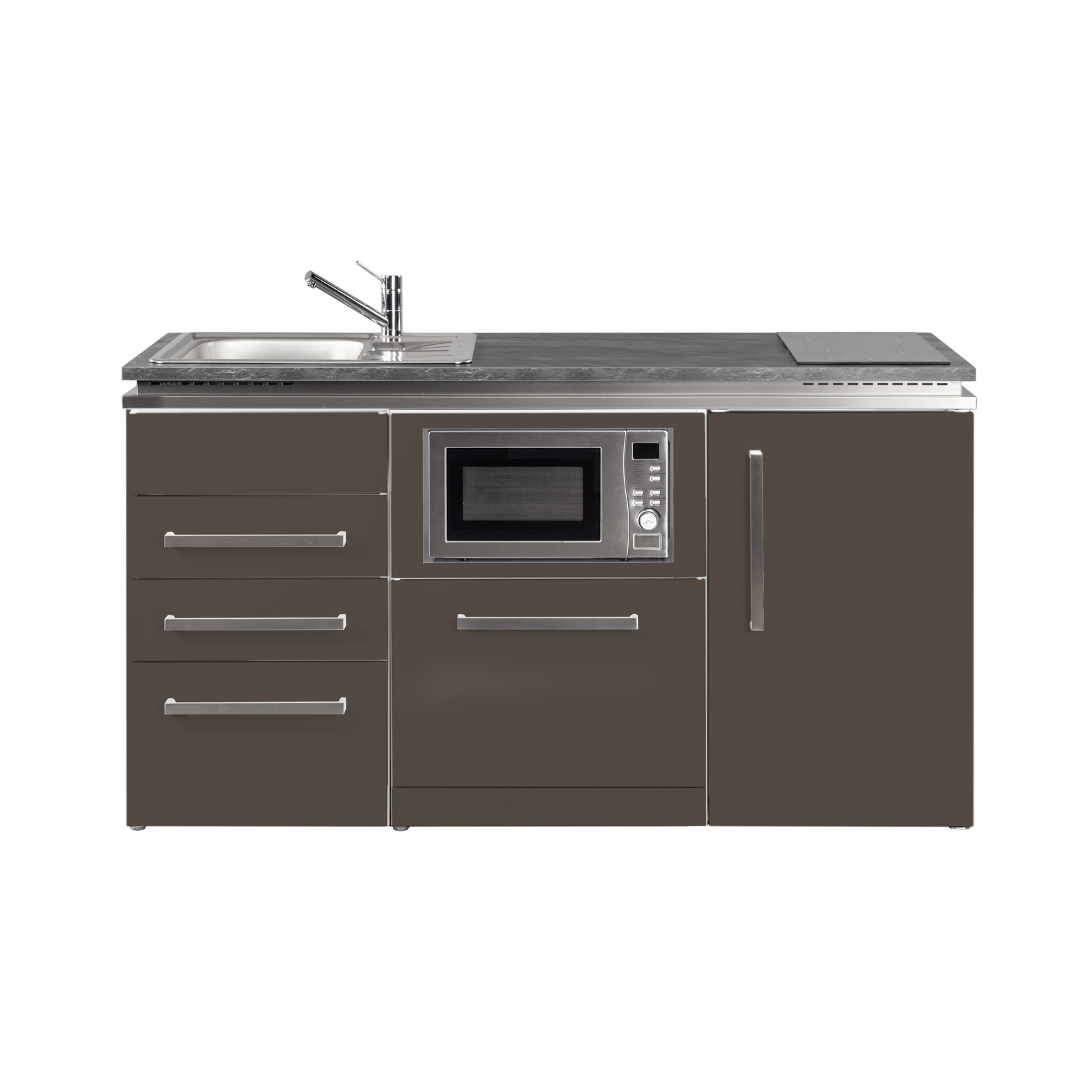 Kitchenette SLGSMS3160 met koelkast, vaatwasser, magnetron en 3 softclose lades
