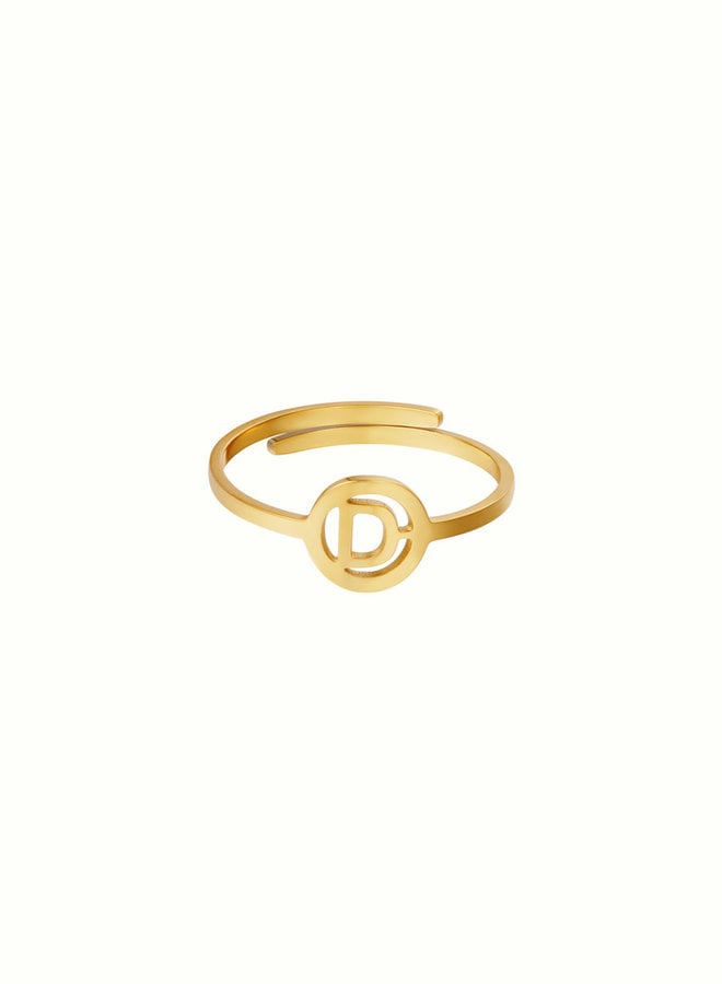 Ring met letter D