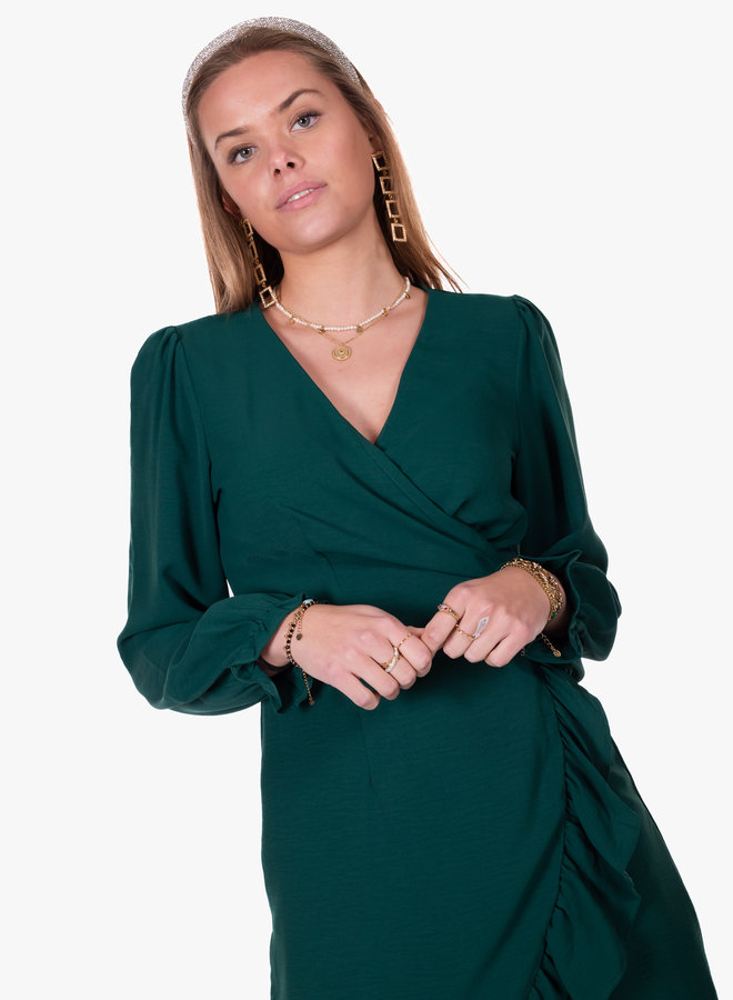 Overslag jurk classy love groen