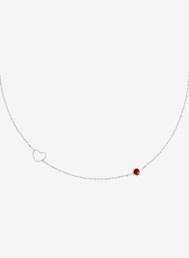 Geboortesteen ketting januari