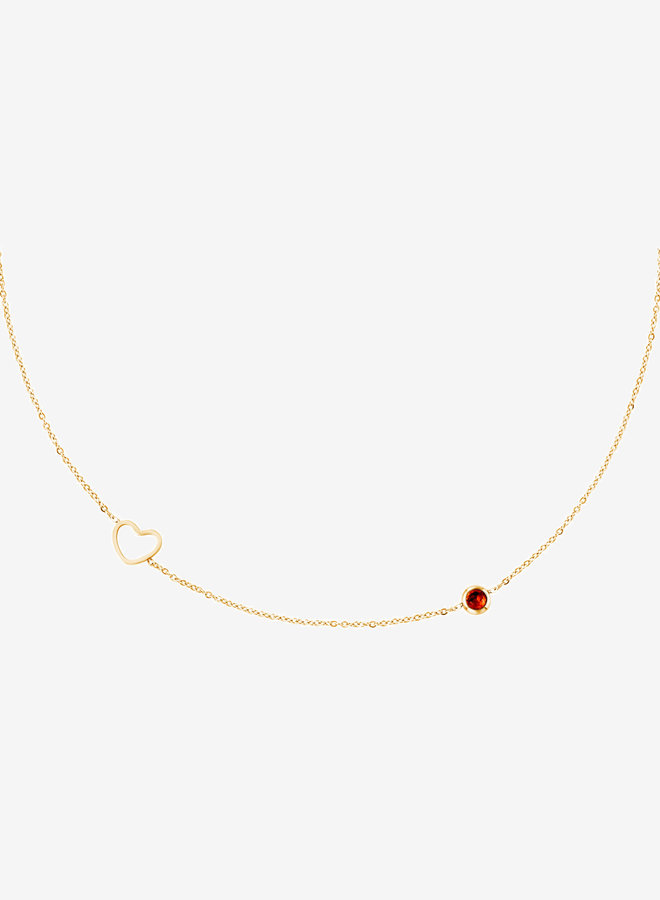 Geboortesteen ketting januari