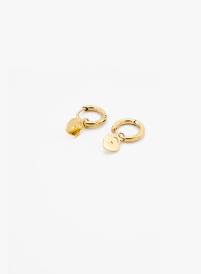 Oorring hartje met sleutelgat