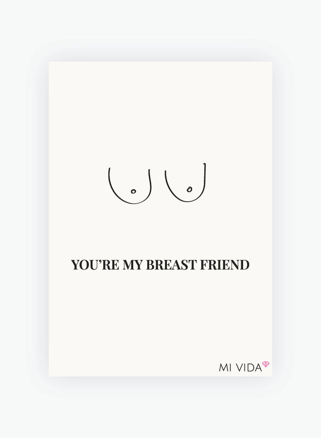 Ansichtkaart breast friend