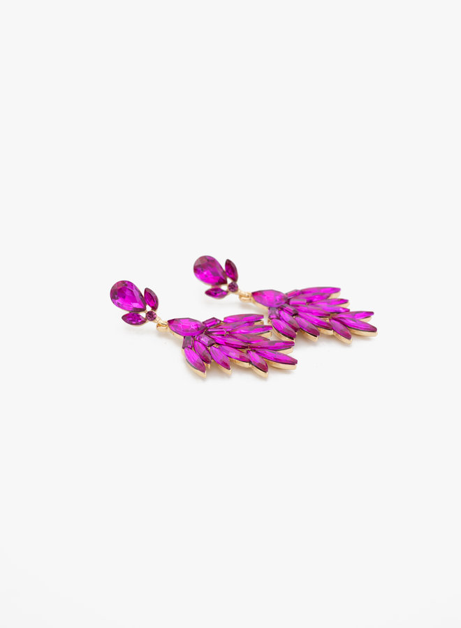 Party oorbellen birdy roze