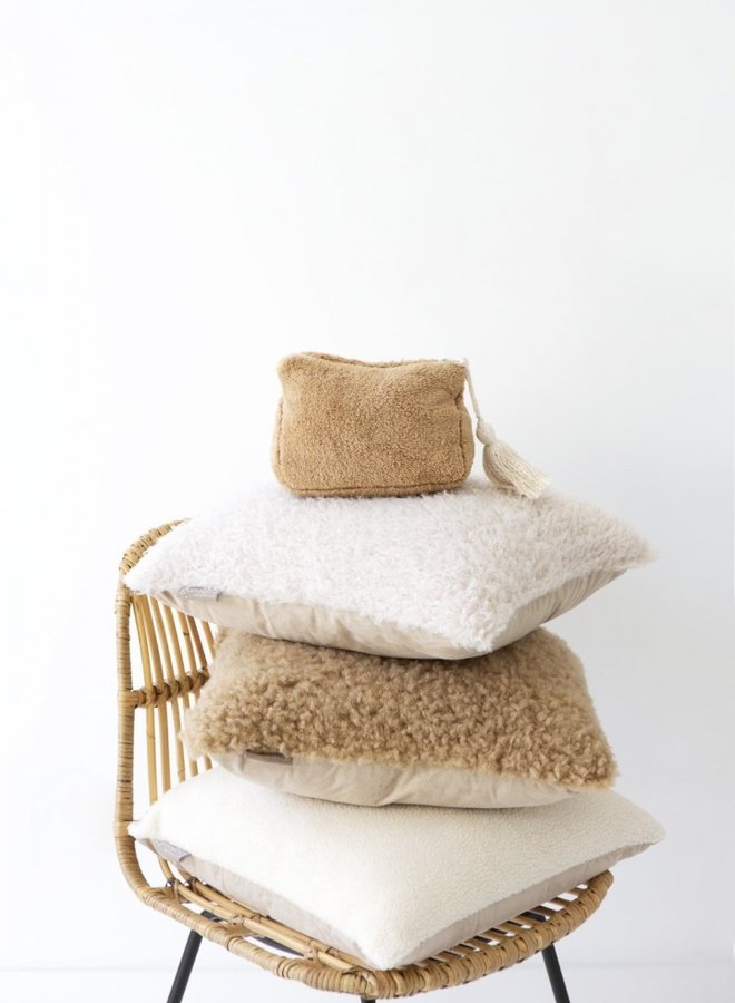 Kussen teddy beige