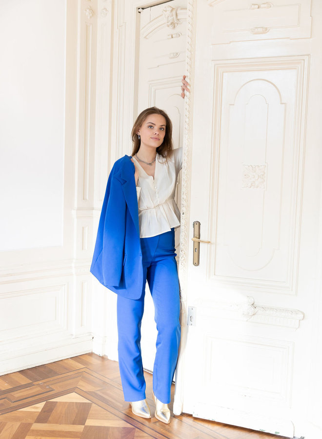 Foto van Casual blazer kobalt blauw Casual blazer kobalt blauw