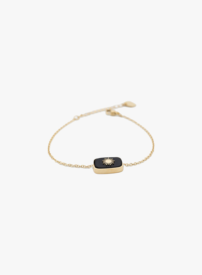 Gouden armband met agaat steen