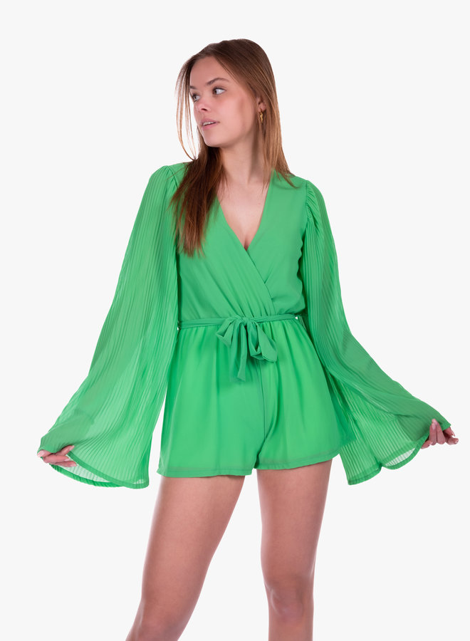 Playsuit lange mouwen groen
