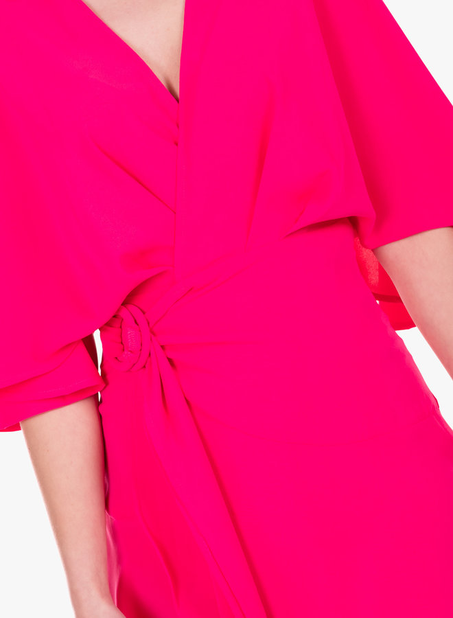 Classy jurk met riem roze