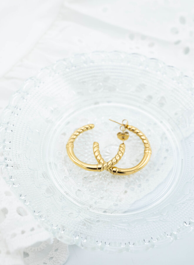 Oorbellen hoops twisted