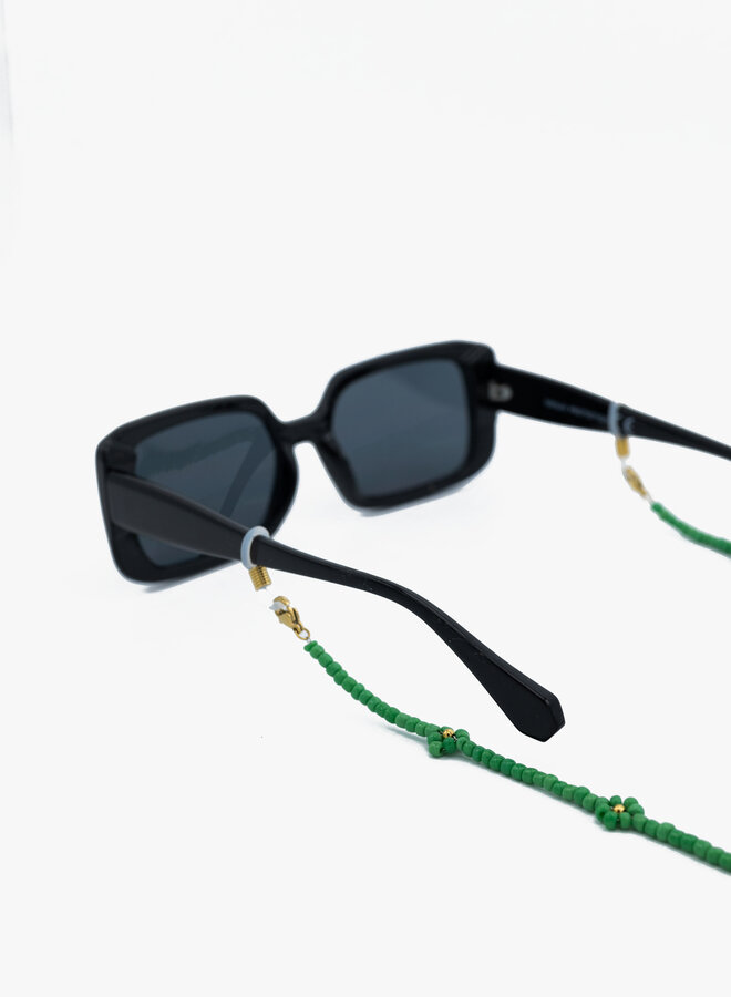 Zonnebril koord groene kraal