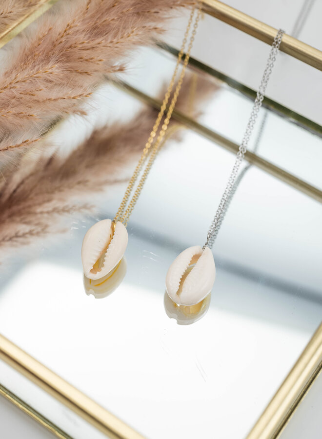 Ketting met schelp goud