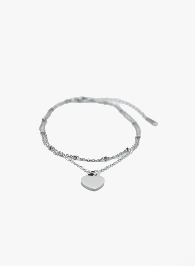 Dubbele enkelband met hanger