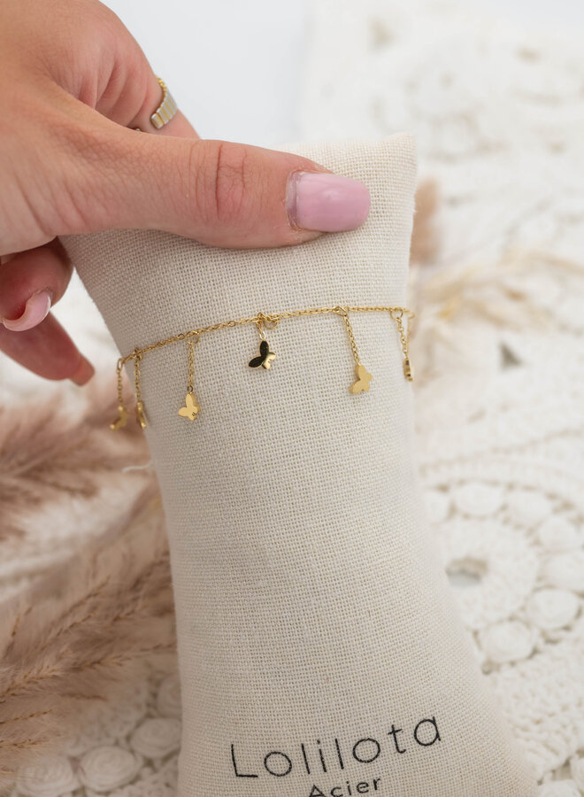 Enkelband met vlinders