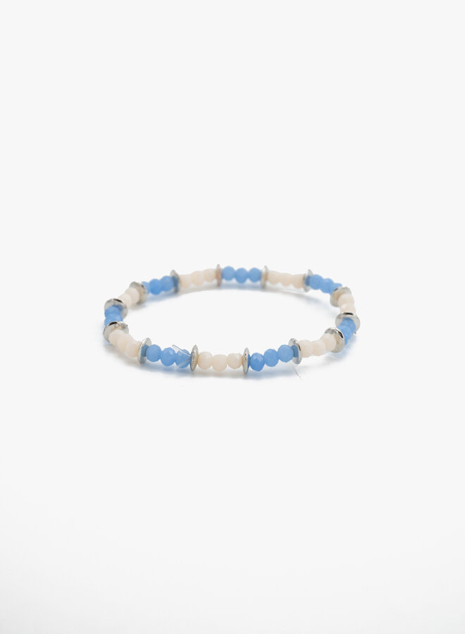 Armband blauw wit