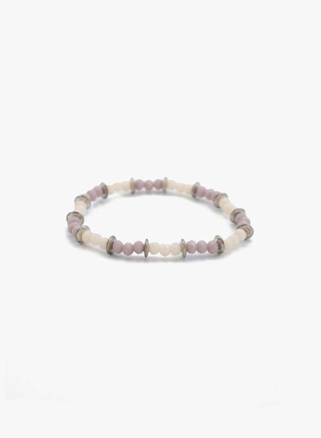 Armband roze beige