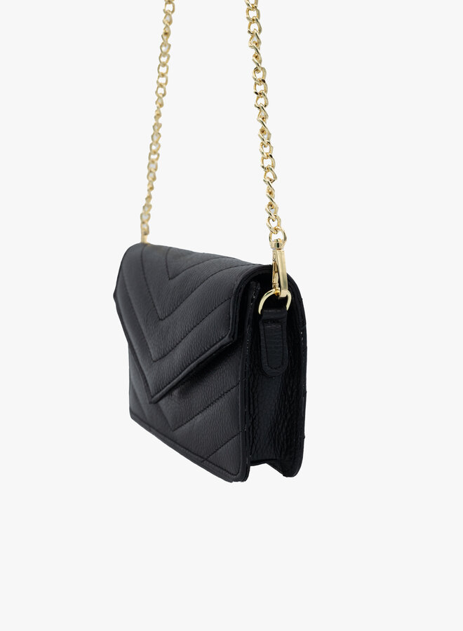 Leren tas Laurie zwart