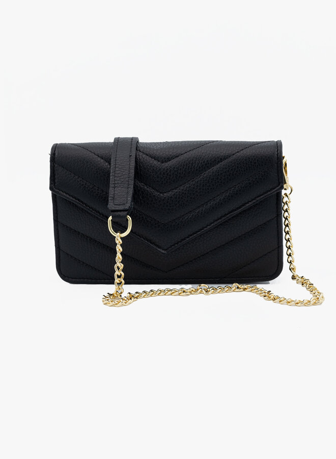 Leren tas Laurie zwart