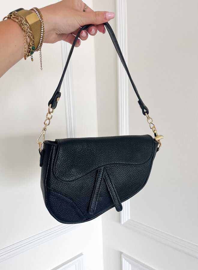 Leren tas Gigi zwart