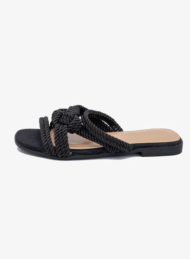 Slipper touw zwart