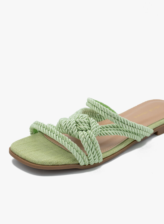 Slipper touw groen