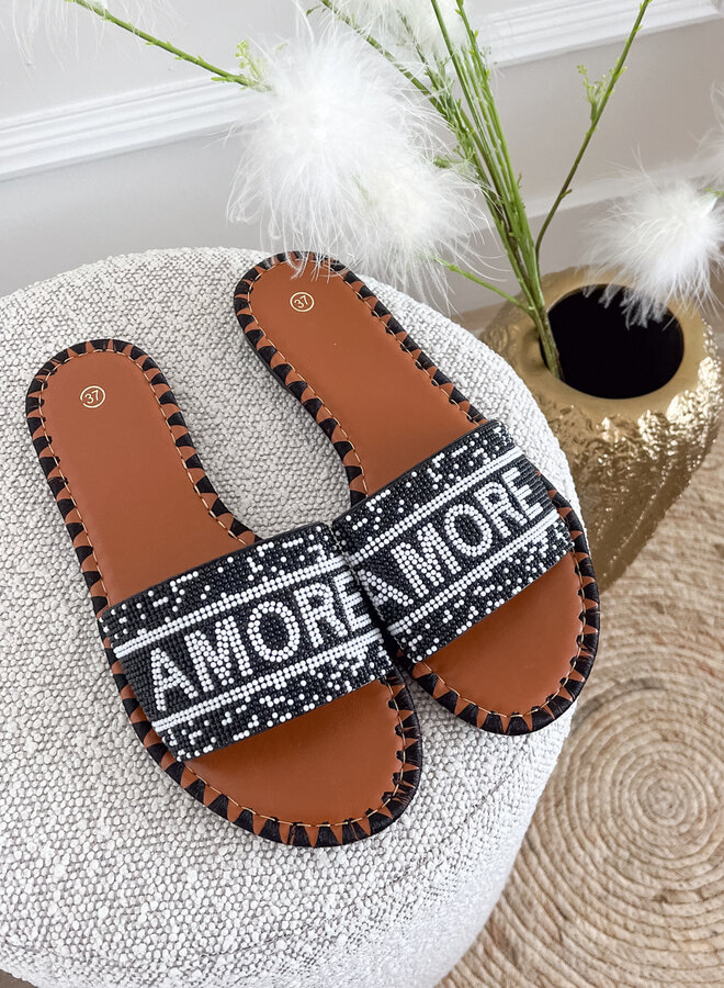 Slipper Amore zwart