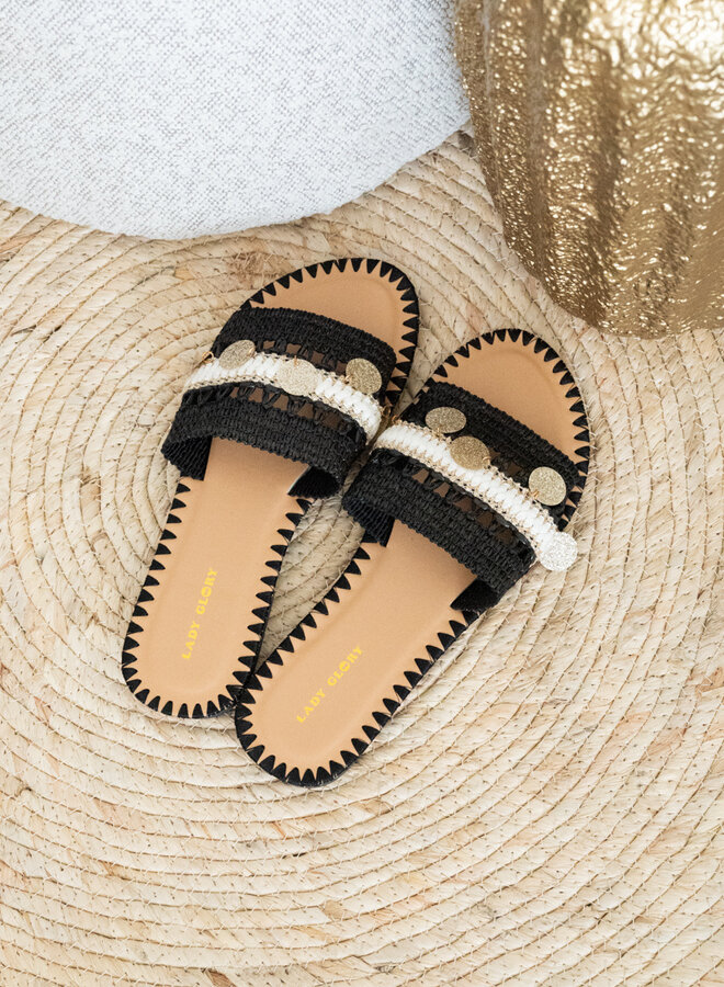 Zwarte slipper Marrakech