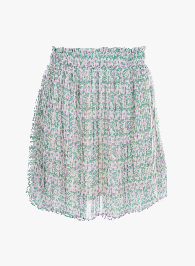 Rok groen lila print