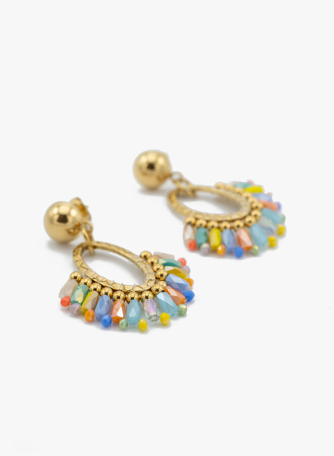 Oorbellen colour crystal