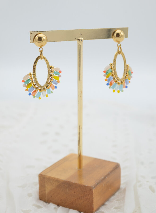 Oorbellen colour crystal