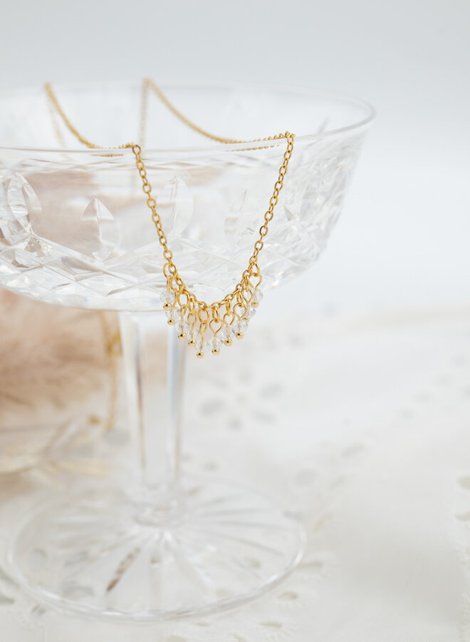 Ketting met witte steentjes