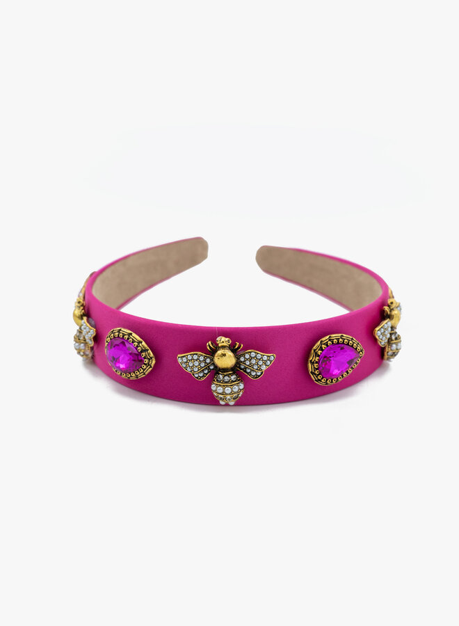 Haarband stenen roze