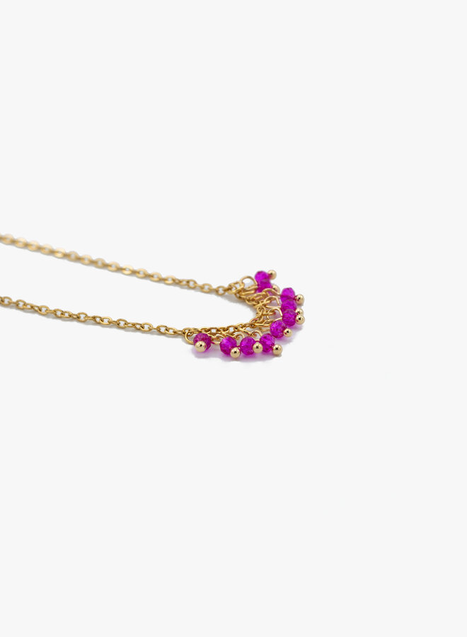Ketting met roze steentjes