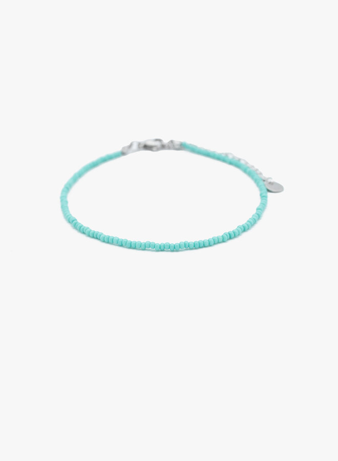 Kralen enkelband groen