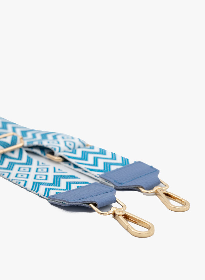 Bag strap chevron blauw
