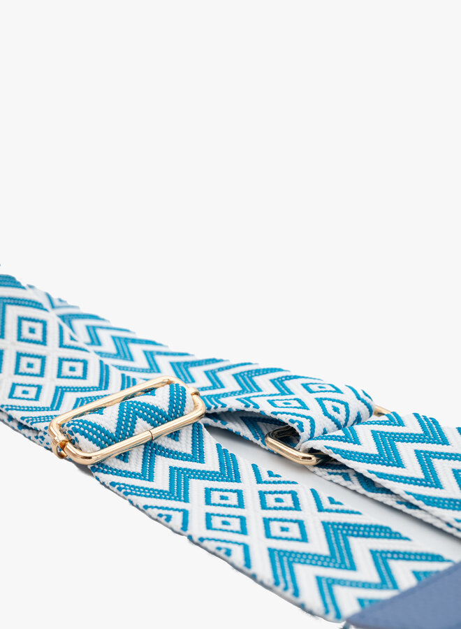 Bag strap chevron blauw
