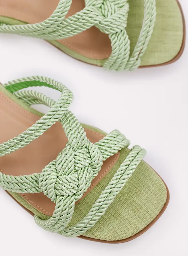 Slipper touw groen