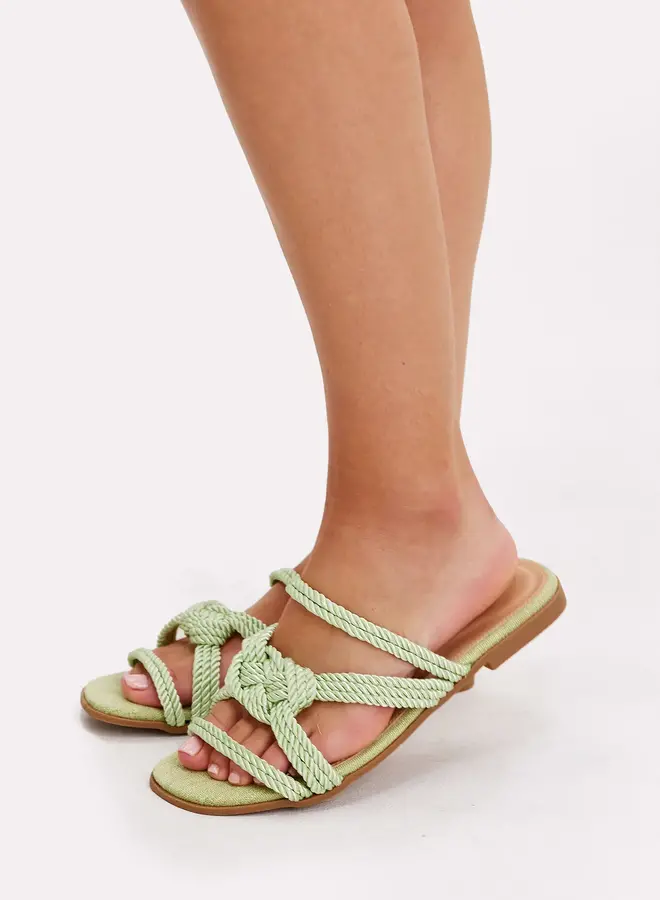Slipper touw groen