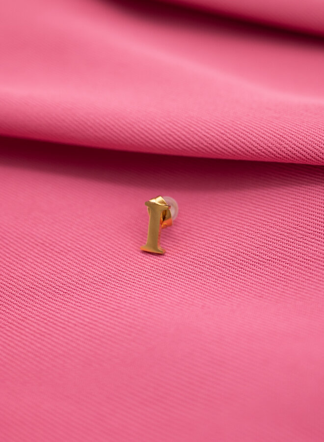 Oorknop goud initiaal I