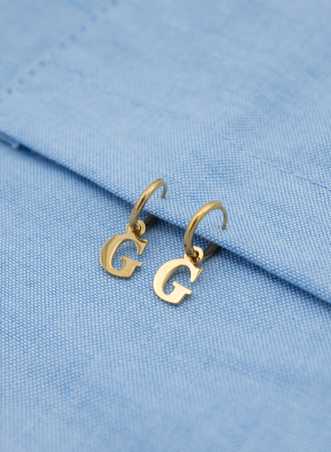 Initiaal oorbel G