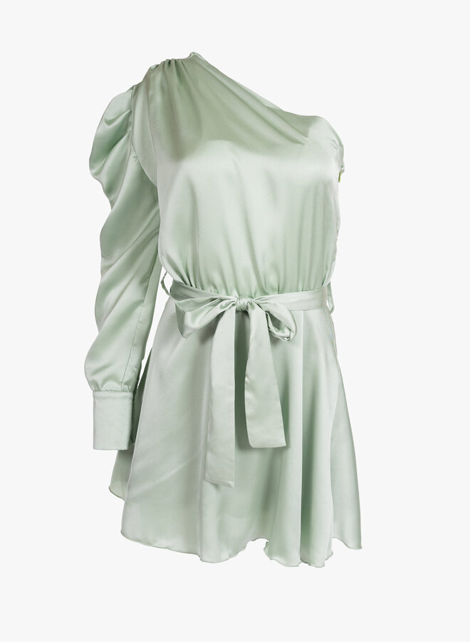 Off shoulder jurk groen