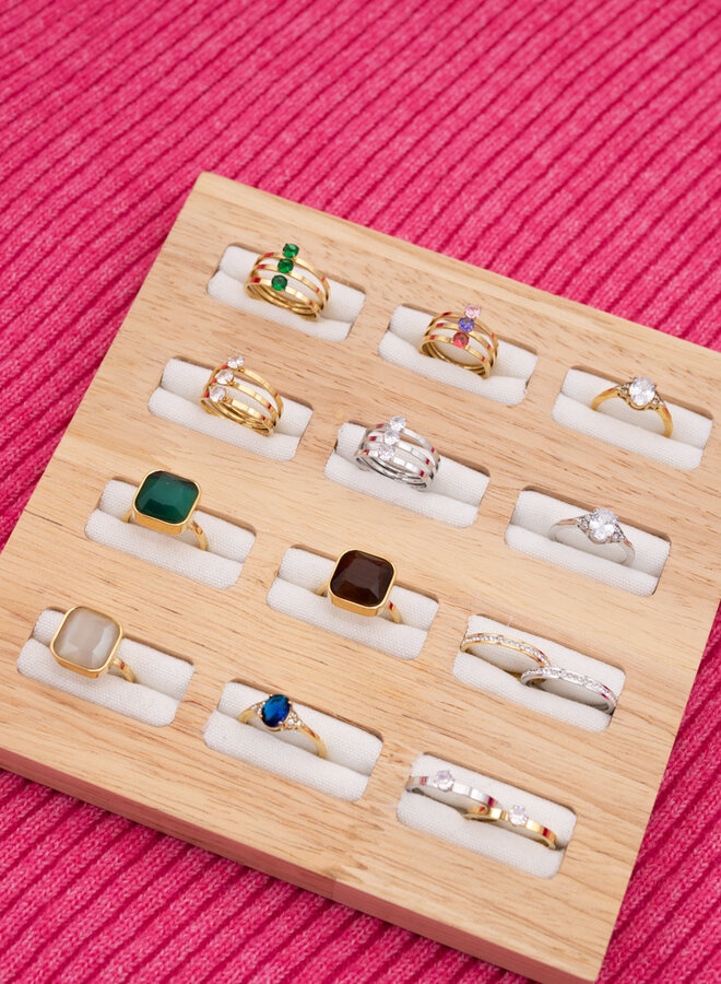 Ring Femke wit zilver